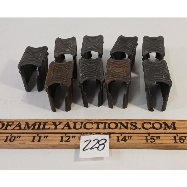 LOT OF 9 - M1 GARAND 8 ROUND EN-BLOC CLIPS