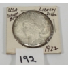 Image 1 : 1922 U.S. PEACE SILVER DOLLAR COIN