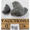 Image 4 : LOT OF 2 - WALRUSES BY UNKNOWN ARTIST - STONE & BONE 