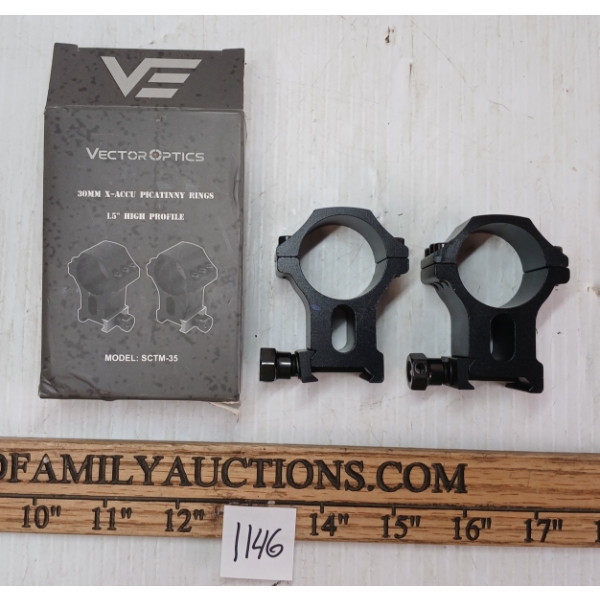 VECTOR OPTICS 30MM X-ACCU PICATINNY 1.5IN SCOPE RINGS