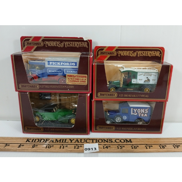 LOT OF 4 - MATCHBOX MODELS - INCL Y-27/1922 FODEN STEAM LORRY, ETC.