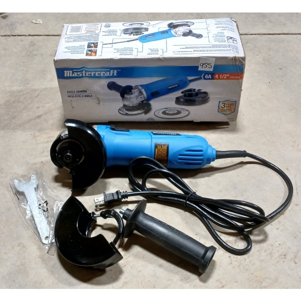 MASTERCRAFT 4 1/2IN ANGLE GRINDER - APPEARS AS NEW