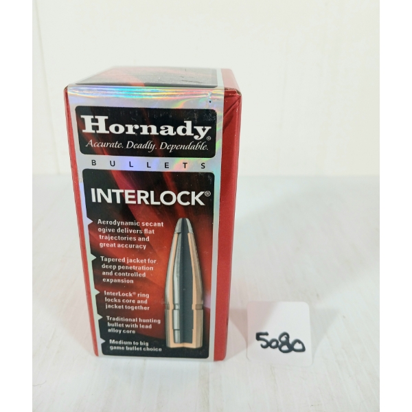 BULLETS: 100X HORNADY INTERLOCK 6MM - 100GR - BTSP - SEALED