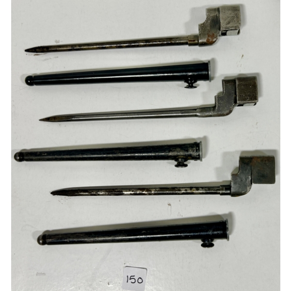 LOT OF 3 - LEE ENFIELD NO.4 RIFLE SPIKE BAYONETS
