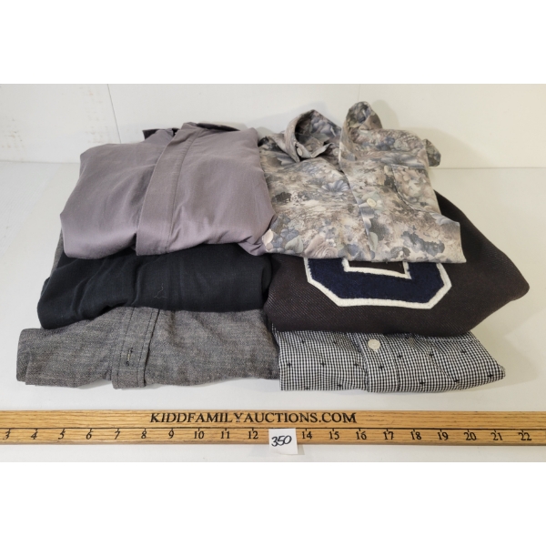 LOT OF 6 - MEN'S LIFETIME, PENFIELD & CLASSIFIED DRESS SHIRTS & SWEATERS
