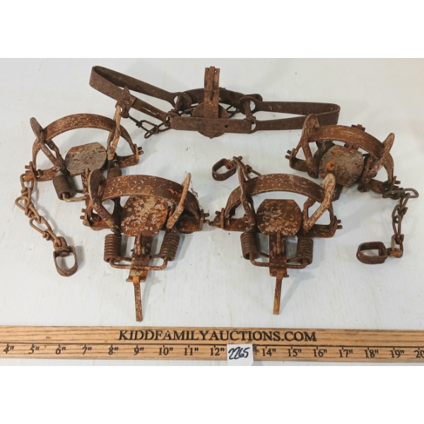 LOT OF 5 - VICTOR JUMP & DOUBLE #2 SPRING TRAPS 