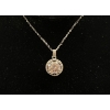 Image 2 : SIMULATED DIAMOND PENDANT ON STERLING SILVER CHAIN