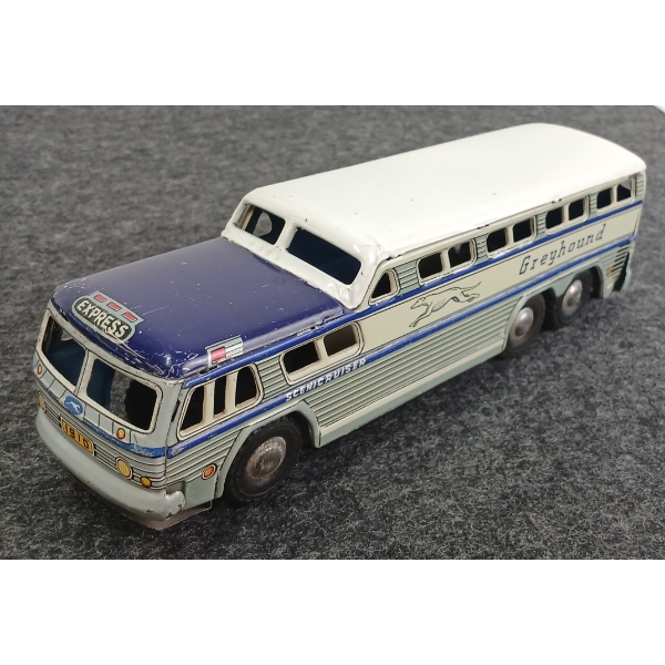 DAIYA TIN FRICTION GREYHOUND BUS