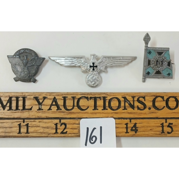 LOT OF 3 - WWII GERMAN INSIGNIA
