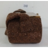 Image 2 : BRONZE BEADED BOX CLUTCH PURSE W/ COMPACT MIRROR