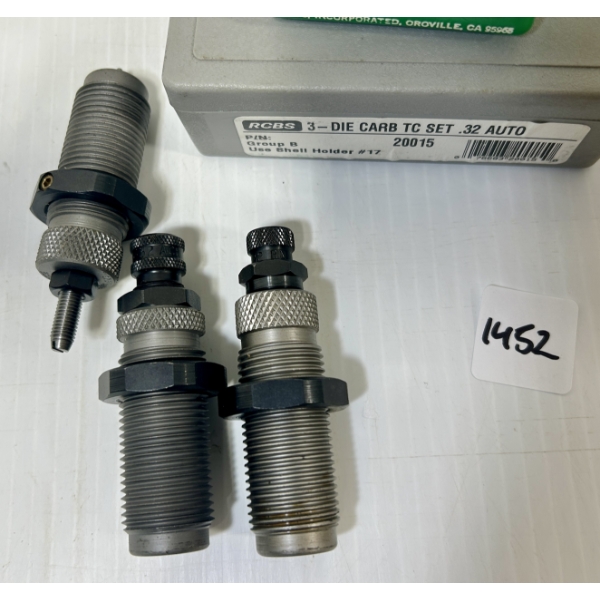 RCBS .32 ACP CARBIDE RELOADING DIE SET