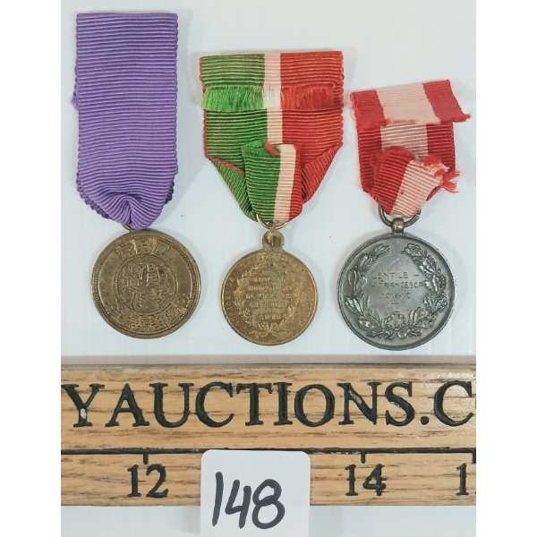 LOT OF 3 - 1918-1919 ITALIAN INDUSTRY, GUISEPPE GARIBALDI & CHINESE COMMEMORATIVE MEDALS