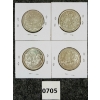 Image 1 : LOT OF 4 - 1957 CDN SILVER 50 CENT COINS