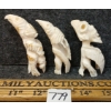 Image 6 : LOT OF 3 - SPIRITUAL FIGURES - SIGNED - BONE