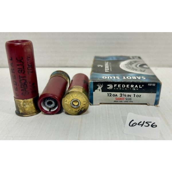 AMMO: 5X FEDERAL 12 GA 2 3/4" - SABOT SLUGS