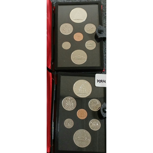 LOT OF 2 - 1976 RCM UNCIRCULATED DOUBLE DOLLAR PROOF SETS 