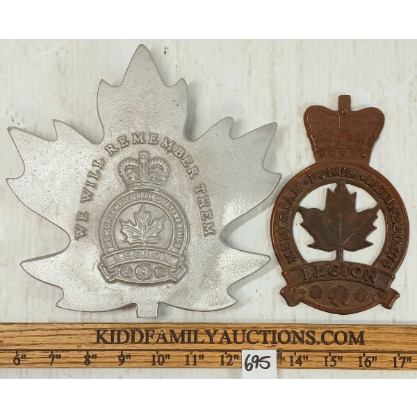 LOT OF 2 - CDN LEGION PLAQUES