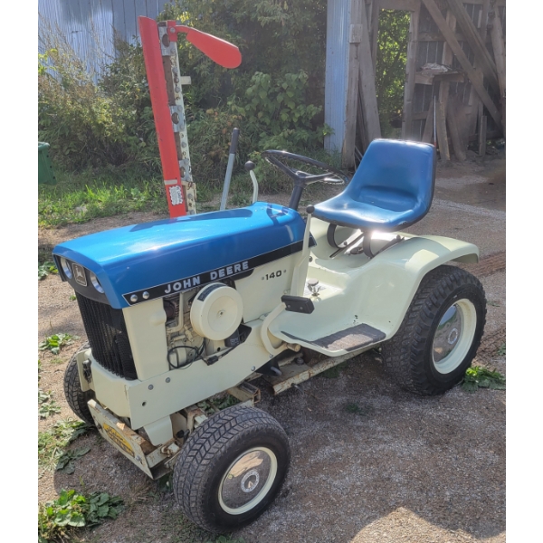 1970 JOHN DEERE BLUE 140 H1 PATIO SERIES W/4FT HABAN SICKLE MOWER