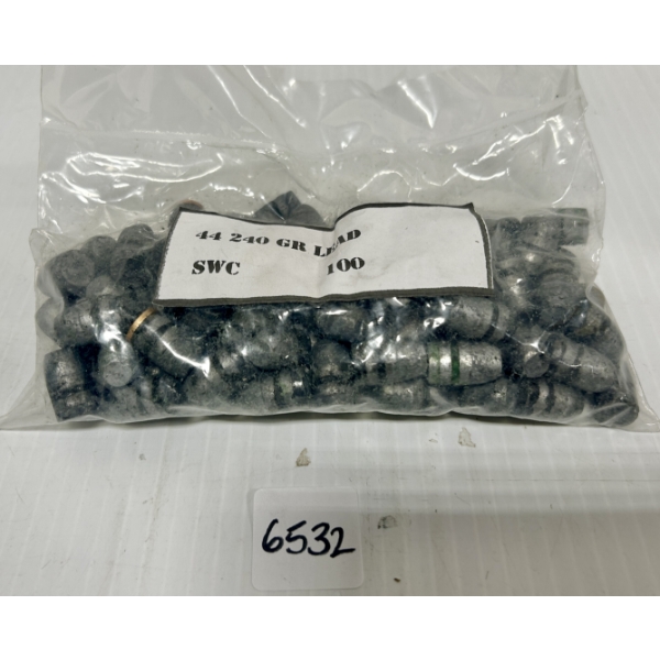 BULLETS: 100X .44 CAL 240 GR LEAD