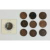 Image 2 : LOT OF 10 - 1859-1917 CDN LARGE CENTS