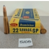 Image 1 : AMMO: 20X DOINION .22 SAVAGE - 70GR SP - COLLECTORS BOX 