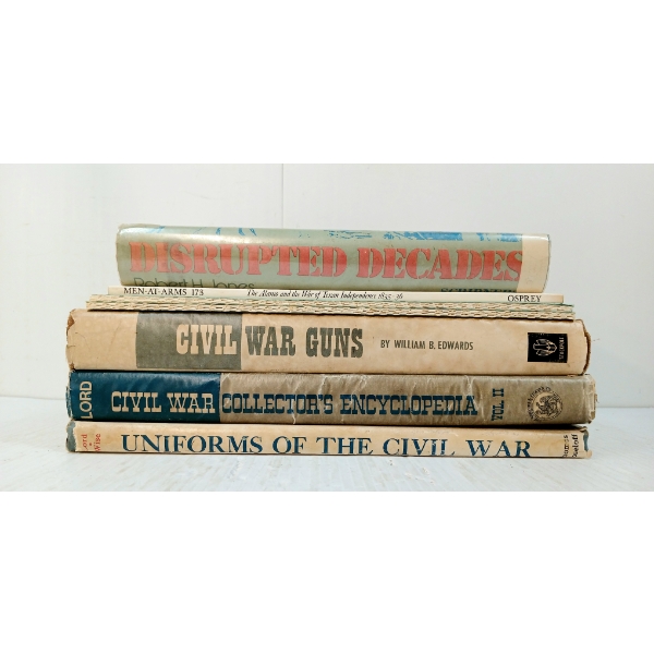 LOT OF 7 - MILITARY PUBLICATIONS & BOOKS - "CIVIL WAR GUNS", "RIFLE BAYONET FIGHTING", ETC