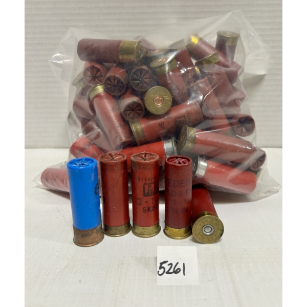 AMMO: APPROX 90X MIXED 12 GA 2-3/4IN - RELOADS & FACTORY