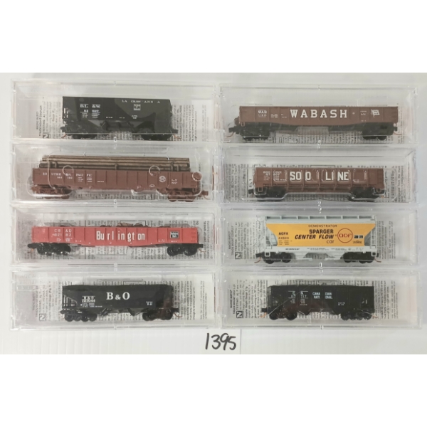LOT OF 8 - MICRO TRAINS - ACFX INDUSTRIES, SOO LINE, WABASH, CANADIAN NATIONAL, ETC