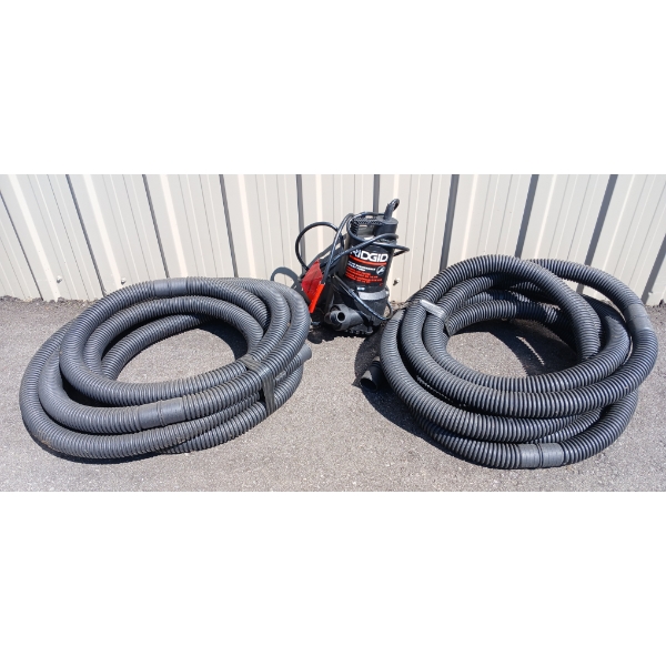 RIDGID SUB UTILITY PUMP W/ HOSES