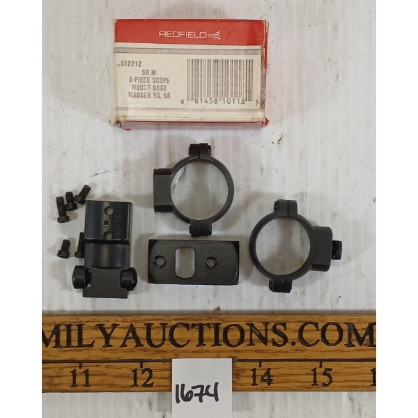 LOT OF 2 - REDFIELD 2PC CASE SET & RINGS - FOR MAUSER