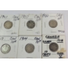 Image 3 : LOT OF 8 - 1899-1918 CDN 5 CENT SILVER PCS
