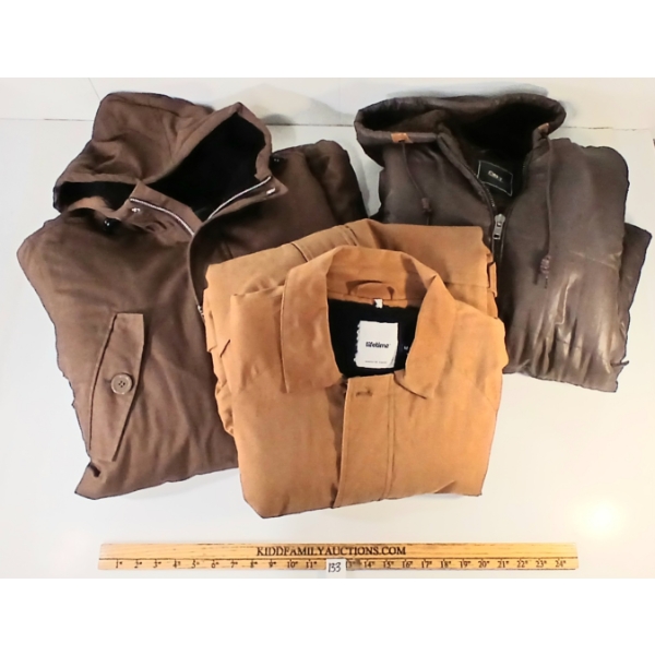 LOT OF 3 - LIFETIME, WESC & OBEY PROPAGANDA WINTER JACKETS - FT BENGTH & JAMES STYLES