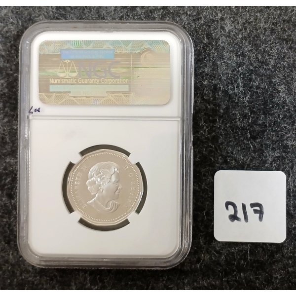 2004 CDN $1 COIN - LUCKY LOONIE COLOURIZED - NGC GRADED