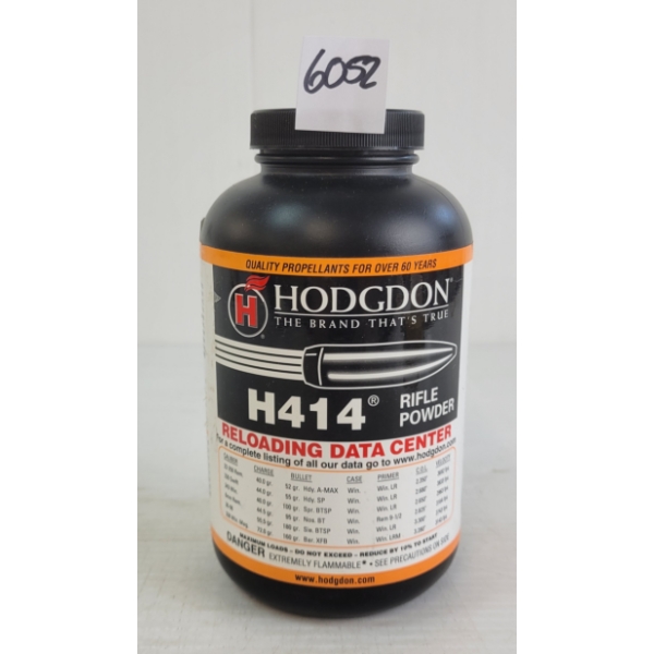 POWDER: APPROX 05.LBS HODGDON H414 RIFLE POWDER