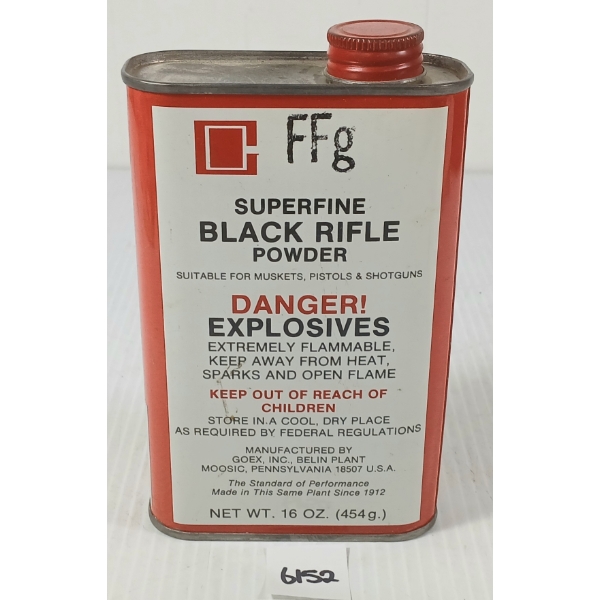 POWDER: GOEX FFG SUPERFINE BLACK RIFLE POWDER - 1LB