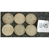 Image 2 : LOT OF 6 - 1943-1966 CDN 25 CENT COINS