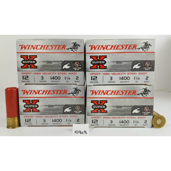 AMMO: 100X WINCHESTER SUPER X 12GA - 3 IN - NO 2 SHOT 