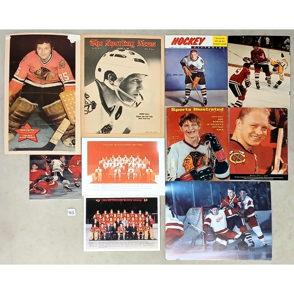 LOT OF 10 - CHICAGO BLACK HAWKS HOCKEY FOAM CORE SIGNS