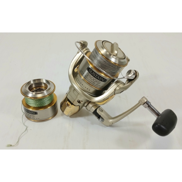 LOT OF 2 - SUSTAIN 2500FD FISHING REEL & SPOOL