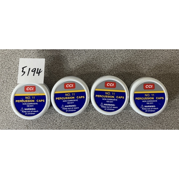 PRIMERS: 400X CCI NO11 PERCUSSION CAPS - SEALED
