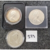 Image 2 : LOT OF 3 - 1978-1984 CDN SILVER(?) DOLLARS - GRIFFON, VOYAGEUR & XI GAMES