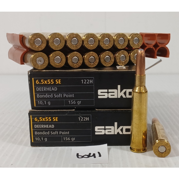 AMMO: 36X SAKO DEERHEAD 6.5X55 SE - 156GR - BSP