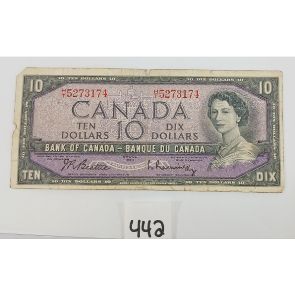 1954 CDN $10 BANKNOTE