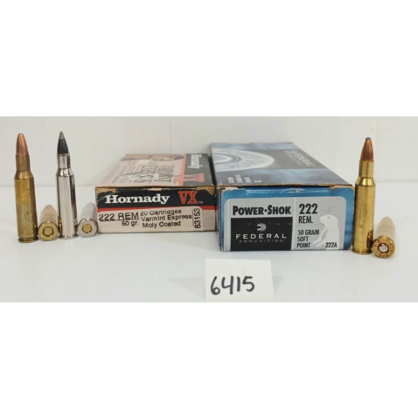 AMMO: 40X MIXED .222 REM - 50 GR. SP & VARMINT EXPRESS