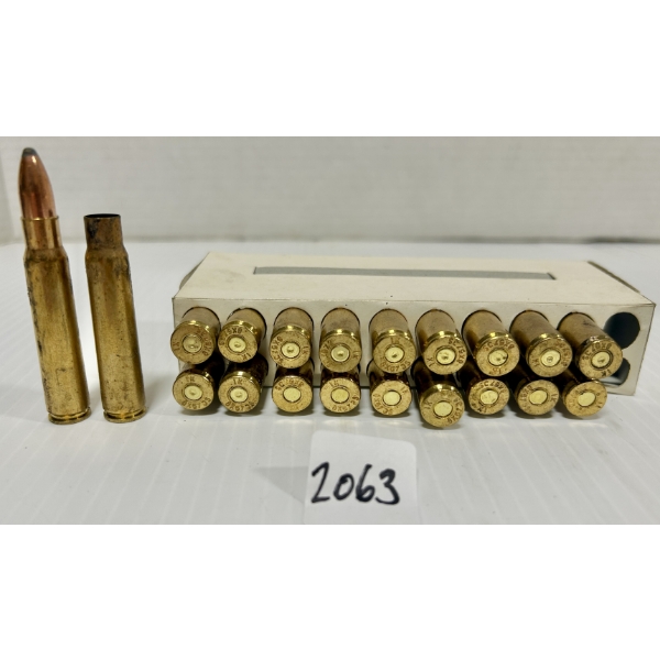 AMMO / BRASS: 8X LIVE & 12X BRASS 8 MM MAUSER - 150 GR SP