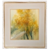 Image 1 : AUTUMN LANDSCAPE BY M. PIGETT - FRAMED WATERCOLOUR ON PAPER