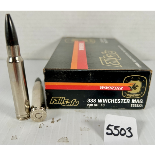 AMMO: 20X FEDERAL .338 WIN MAG - 230 GR SP