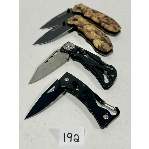 LOT OF 4 - OUTBOUND & STANLEY FOLDING POCKET KNIVES
