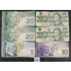 Image 1 : LOT OF 6 - 1991-2006 CDN $5, 10 & 20 BANKNOTES