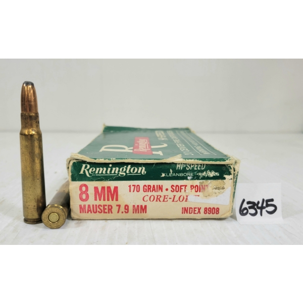 AMMO: 20X REMINGTON 8MM MAUSER - 170GR - SP